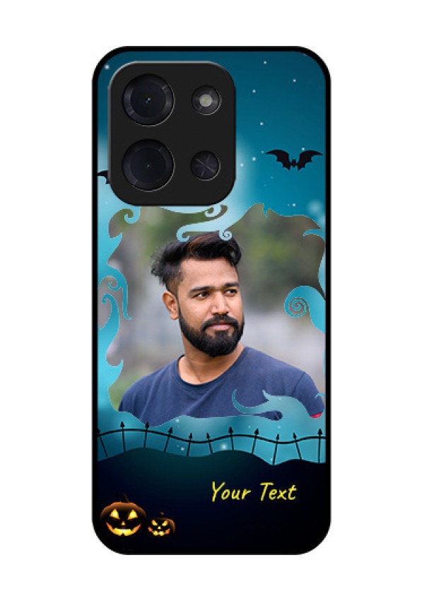Poco C85 5G Custom Glass Phone Case - Halloween Frame Design