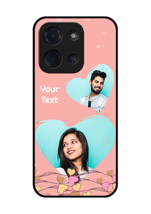 Poco C85 5G Custom Glass Phone Case - Love Doodle Design