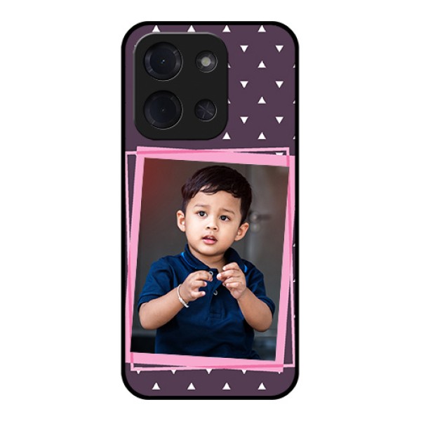 Poco C85 5G Custom Glass Phone Case - Triangle Pattern Dotted Design Poco C85 5G Custom Glass Phone Case - Triangle Pattern Dotted Design