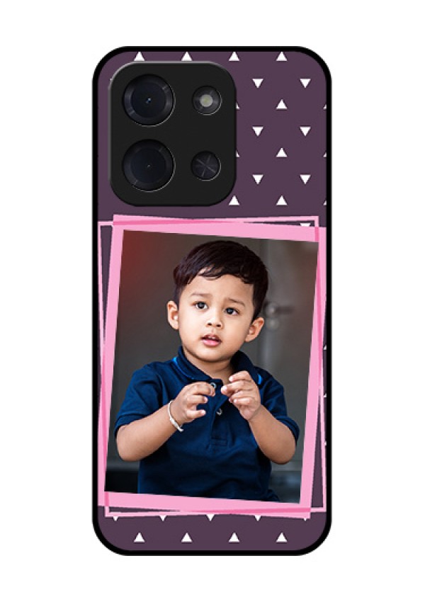 Poco C85 5G Custom Glass Phone Case - Triangle Pattern Dotted Design