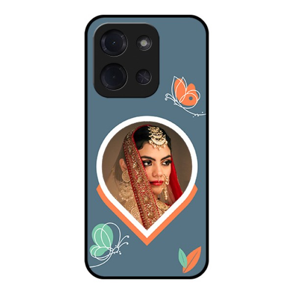 Poco C85 5G Custom Glass Phone Case - Droplet Butterflies Design