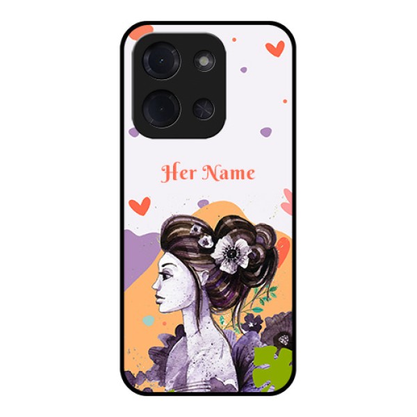 Poco C85 5G Custom Glass Phone Case - Woman And Nature Design