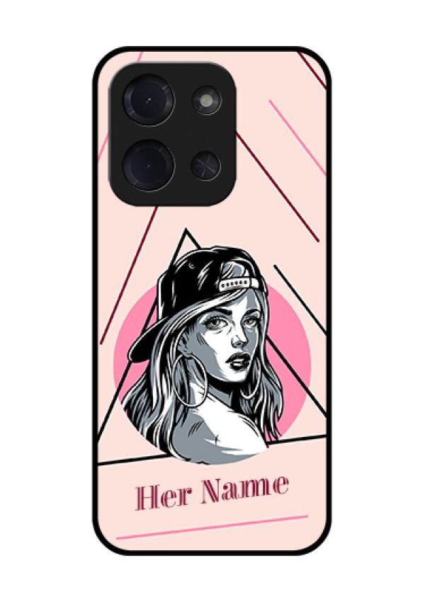 Poco C85 5G Custom Glass Phone Case - Rockstar Girl Design