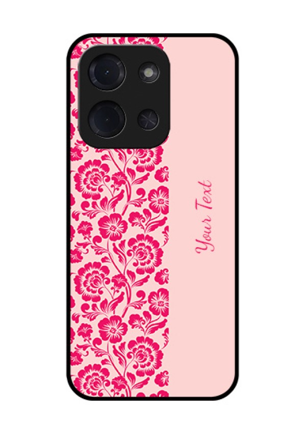 Poco C85 5G Custom Glass Phone Case - Attractive Floral Pattern Design