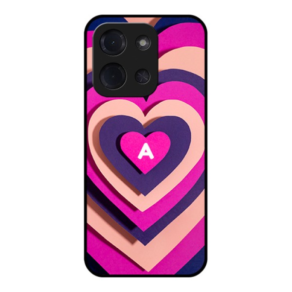 Poco C85 5G Custom Glass Phone Case - Cute Heart Pattern Design Poco C85 5G Custom Glass Phone Case - Cute Heart Pattern Design