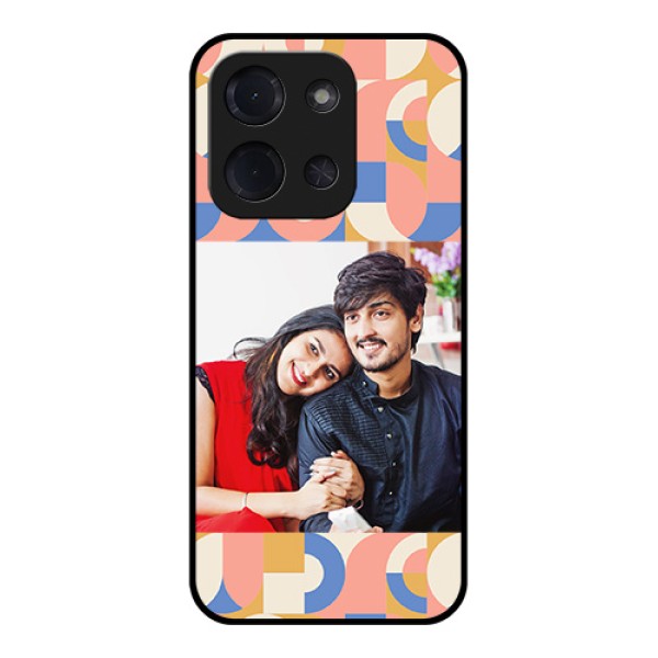 Poco C85 5G Custom Glass Phone Case - Semi - Circle Maze Pattern Design Poco C85 5G Custom Glass Phone Case - Semi - Circle Maze Pattern Design
