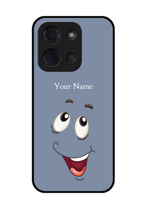 Poco C85 5G Custom Glass Phone Case - Laughing Cartoon Face Design