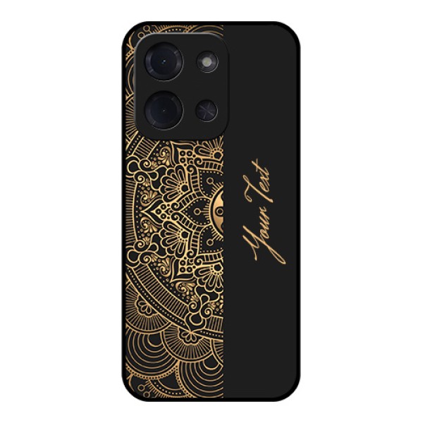 Poco C85 5G Custom Glass Phone Case - Mandala Art With Custom Text Design Poco C85 5G Custom Glass Phone Case - Mandala Art With Custom Text Design