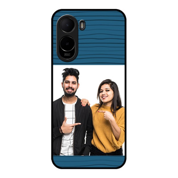 Poco C85x 5G Custom Glass Phone Case - Blue Pattern Cover Design