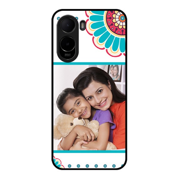 Poco C85x 5G Custom Glass Phone Case - Flower Design