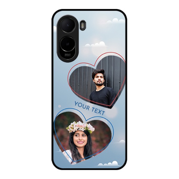 Poco C85x 5G Custom Glass Phone Case - Blue Color Couple Design