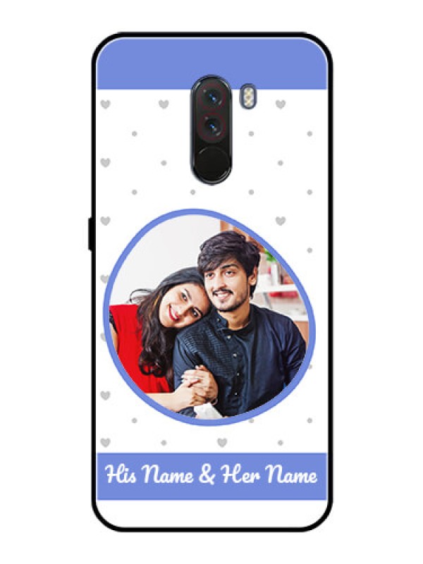 Custom Pcoco F1 Photo Printing on Glass Case  - Premium Case Design