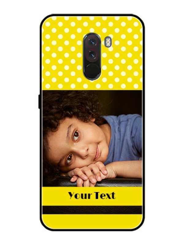 Custom Pcoco F1 Custom Glass Phone Case  - Bright Yellow Case Design