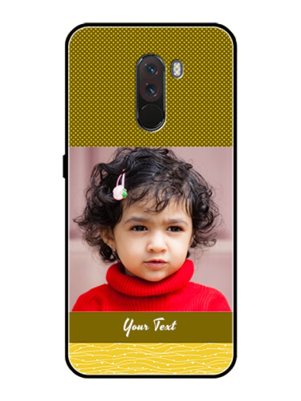 Custom Pcoco F1 Custom Glass Phone Case  - Simple Green Color Design