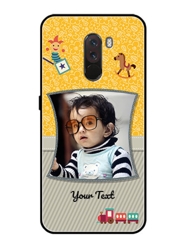 Custom Pcoco F1 Personalized Glass Phone Case  - Baby Picture Upload Design