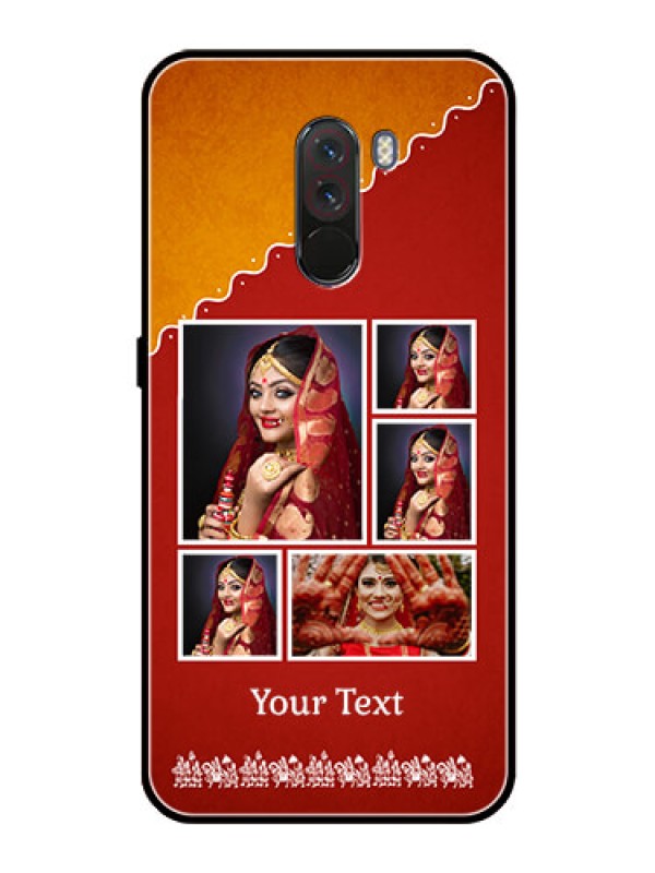 Custom Pcoco F1 Personalized Glass Phone Case  - Wedding Pic Upload Design