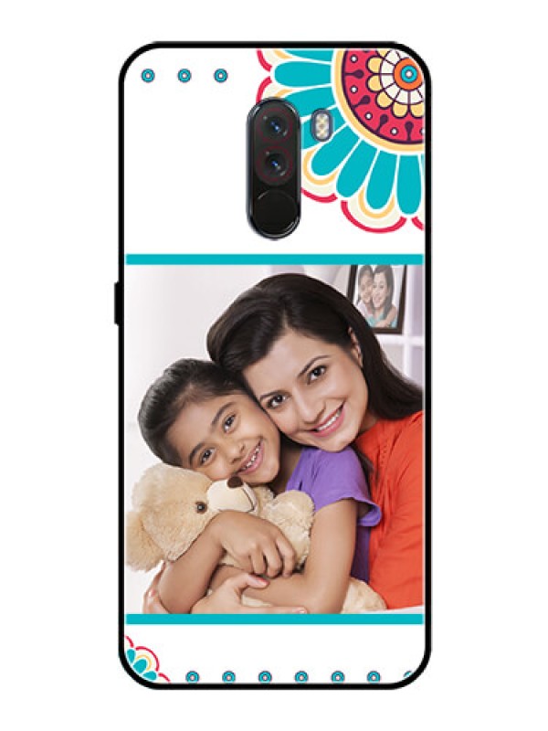 Custom Pcoco F1 Custom Glass Phone Case  - Flower Design