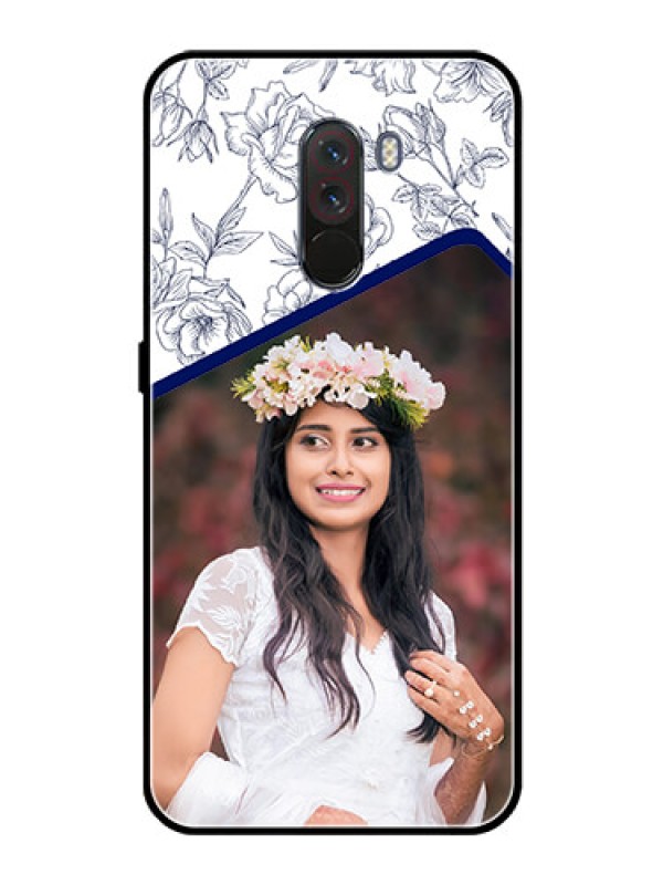 Custom Pcoco F1 Personalized Glass Phone Case  - Premium Floral Design