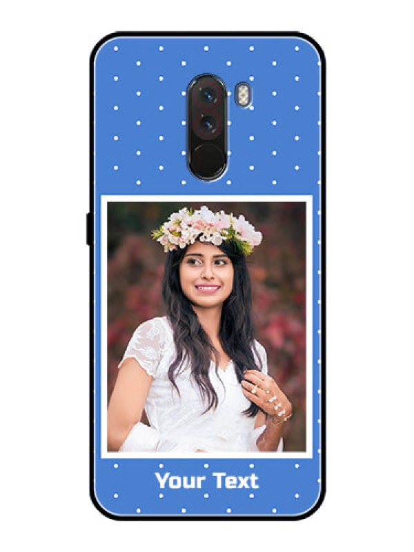 Custom Pcoco F1 Photo Printing on Glass Case  - Polka dots design