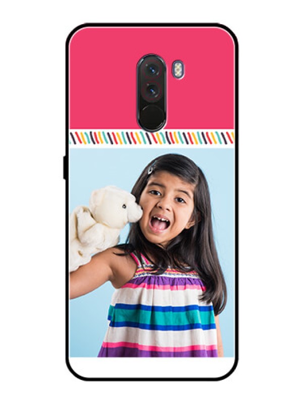 Custom Pcoco F1 Personalized Glass Phone Case  - Line art design