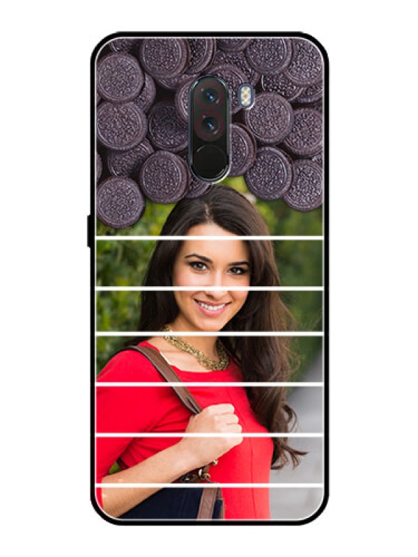 Custom Pcoco F1 Custom Glass Phone Case  - with Oreo Biscuit Design