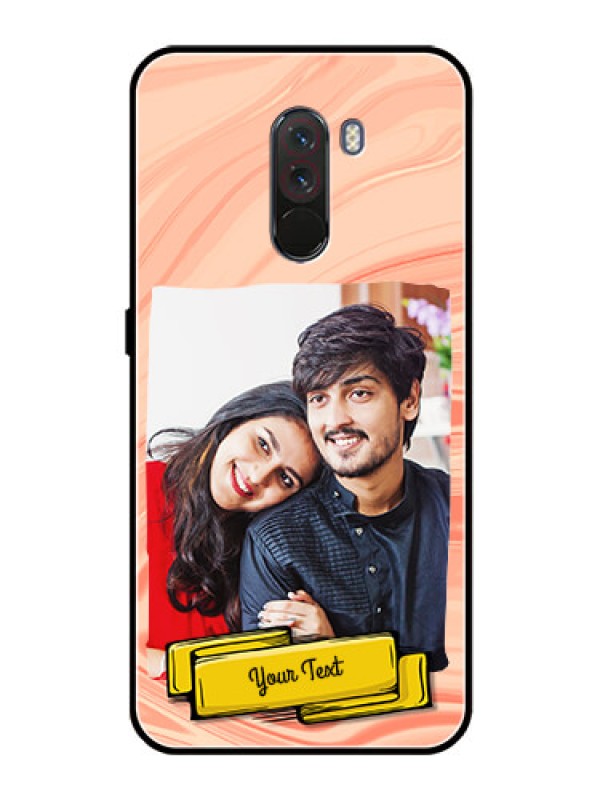 Custom Pcoco F1 Personalized Glass Phone Case  - Marble Texture Design