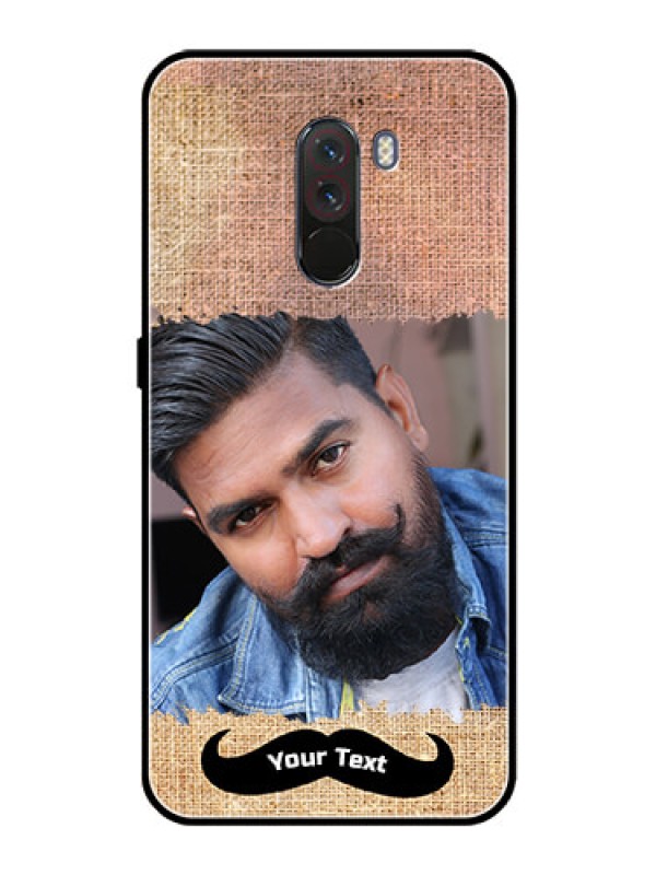 Custom Pcoco F1 Personalized Glass Phone Case  - with Texture Design