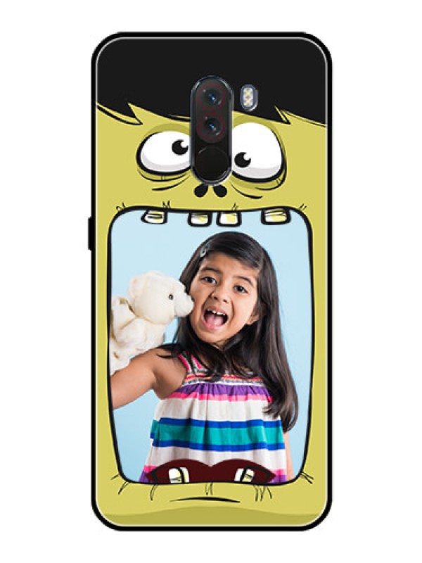 Custom Pcoco F1 Personalized Glass Phone Case  - Cartoon monster back case Design