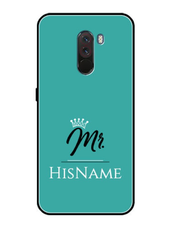 Custom Pcoco F1 Custom Glass Phone Case Mr with Name