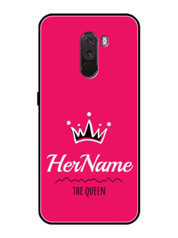 Custom Pcoco F1 Glass Phone Case Queen with Name