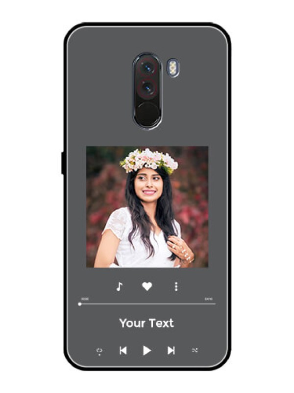 Custom Poco F1 Custom Glass Mobile Case - Play The Music Design