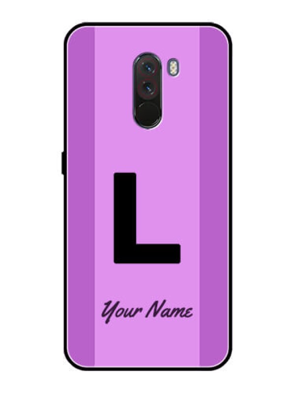 Custom Poco F1 Custom Glass Phone Case - Tricolor custom text Design