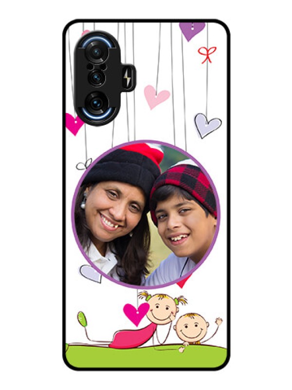 Custom Poco F3 GT Photo Printing on Glass Case - Cute Kids Phone Case Design