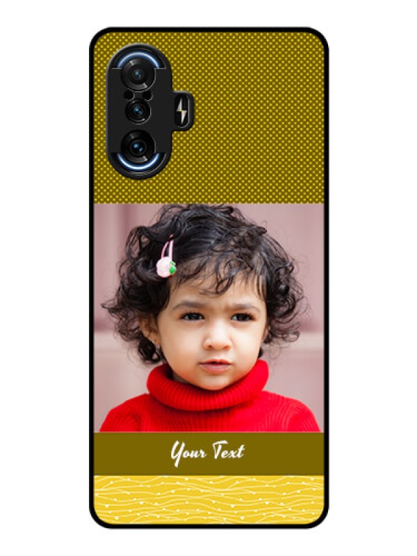 Custom Poco F3 GT Custom Glass Phone Case - Simple Green Color Design