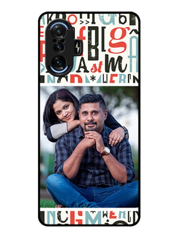 Custom Poco F3 GT Personalized Glass Phone Case - Alphabet Design