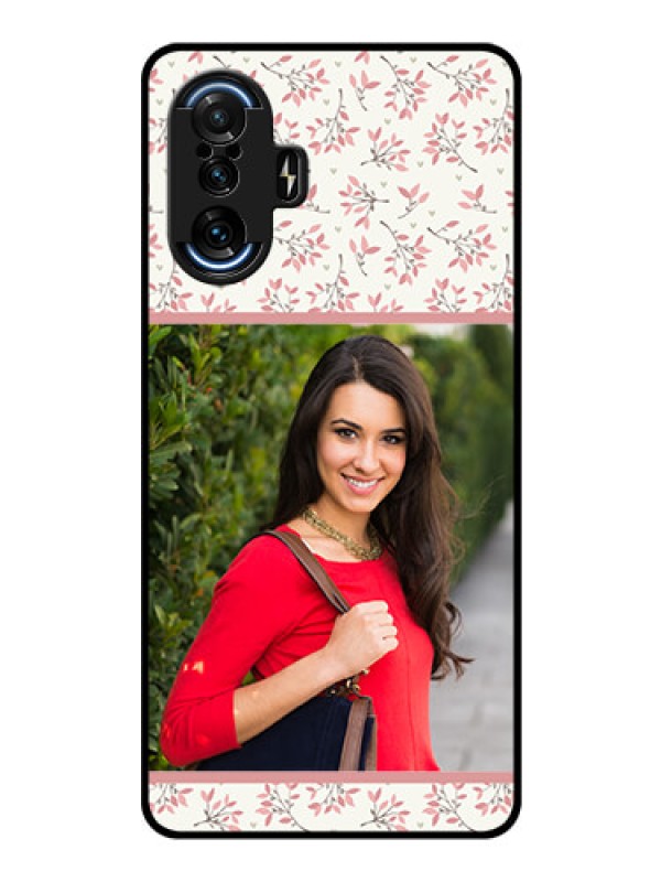 Custom Poco F3 GT Custom Glass Phone Case - Premium Floral Design