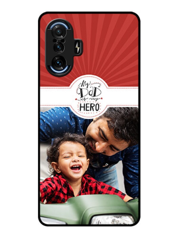Custom Poco F3 GT Photo Printing on Glass Case - My Dad Hero Design
