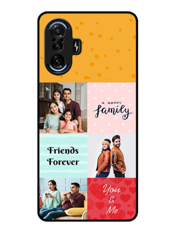 Custom Poco F3 GT Personalized Glass Phone Case - Images with Quotes Design