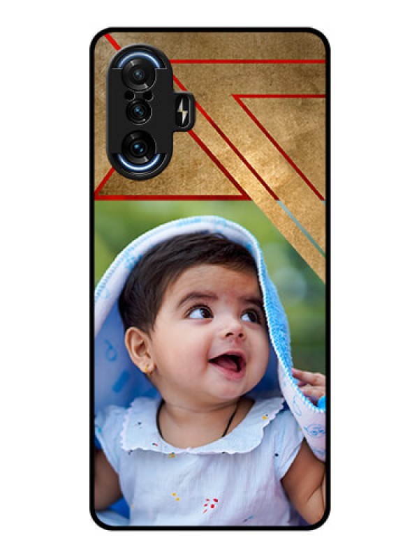 Custom Poco F3 GT Personalized Glass Phone Case - Gradient Abstract Texture Design