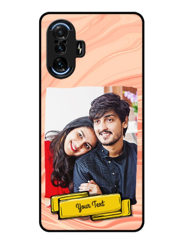 Custom Poco F3 GT Personalized Glass Phone Case - Marble Texture Design