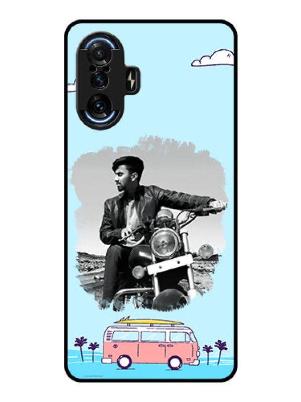 Custom Poco F3 GT Photo Printing on Glass Case - Travel & Adventure Design