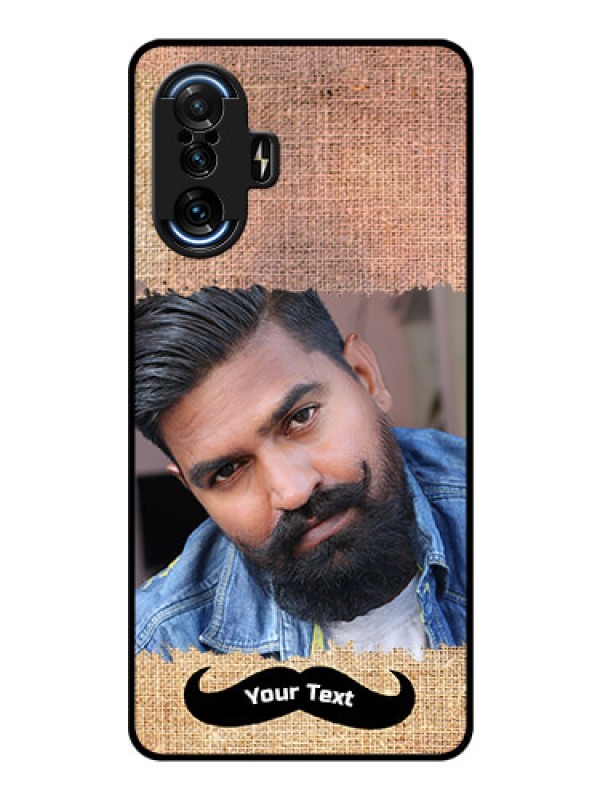 Custom Poco F3 GT Personalized Glass Phone Case - with Texture Design