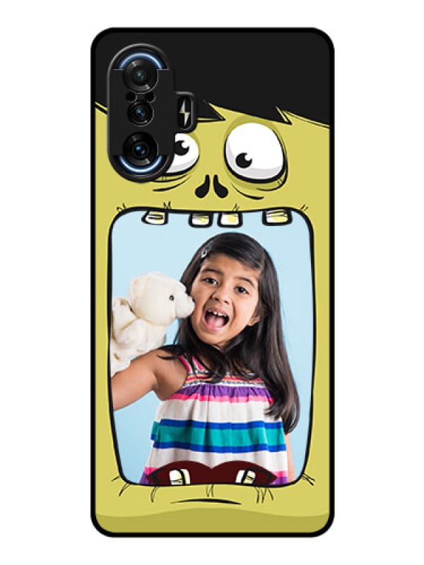 Custom Poco F3 GT Personalized Glass Phone Case - Cartoon monster back case Design