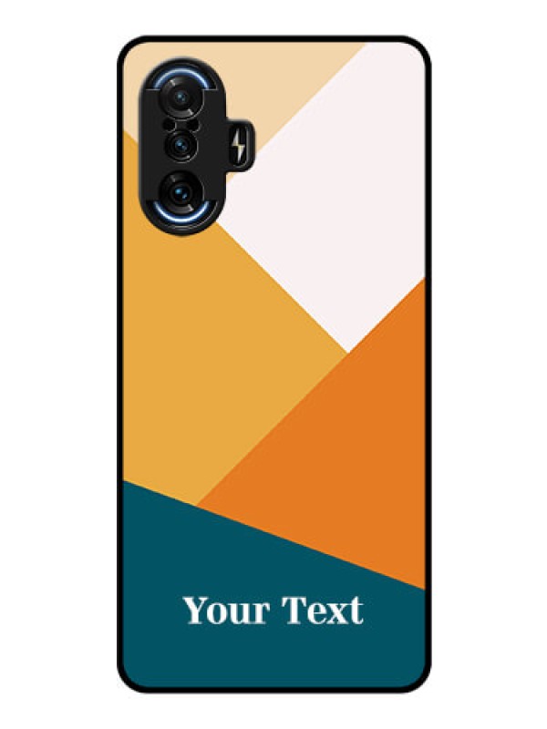 Custom Poco F3 Gt Personalized Glass Phone Case - Stacked Multi-colour Design
