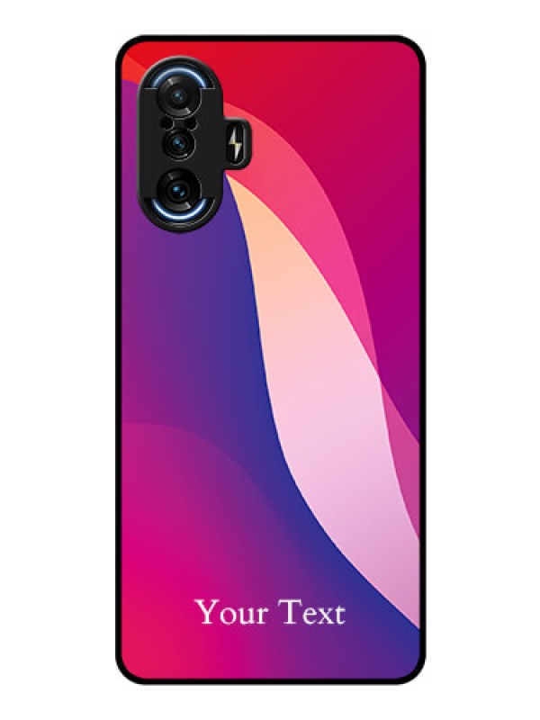 Custom Poco F3 Gt Personalized Glass Phone Case - Digital abstract Overlap Design