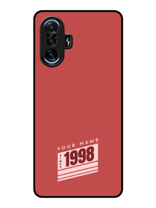 Custom Poco F3 Gt Custom Glass Phone Case - Red custom year of birth Design