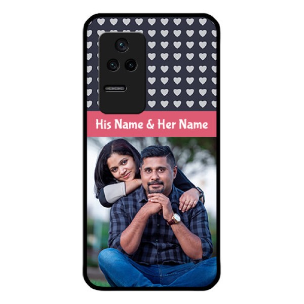 Poco F4 5G Custom Glass Mobile Case - Love Symbols Design