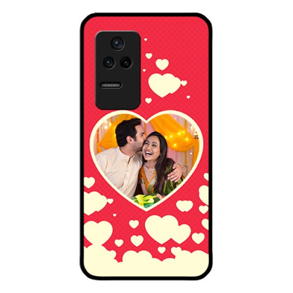Poco F4 5G Custom Glass Mobile Case - Love Symbols Phone Cover Design
