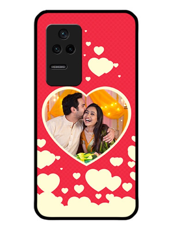 Custom Poco F4 5G Custom Glass Mobile Case - Love Symbols Phone Cover Design