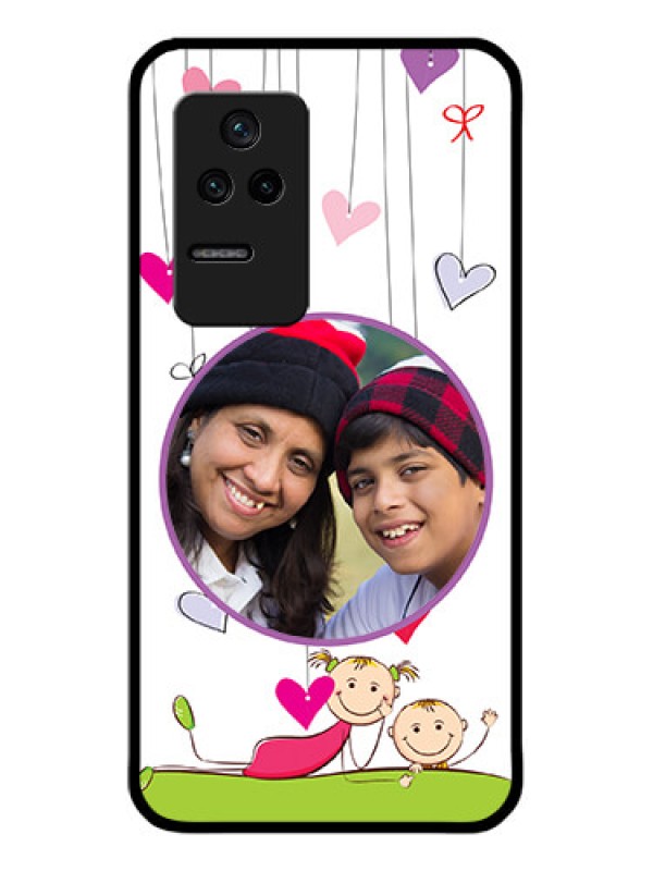 Custom Poco F4 5G Photo Printing on Glass Case - Cute Kids Phone Case Design